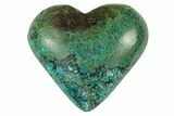 Polished Malachite & Chrysocolla Heart - Peru #250321-1